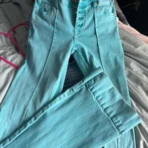 Cowgirl Tuff Blue Flare Wide Leg Jeans